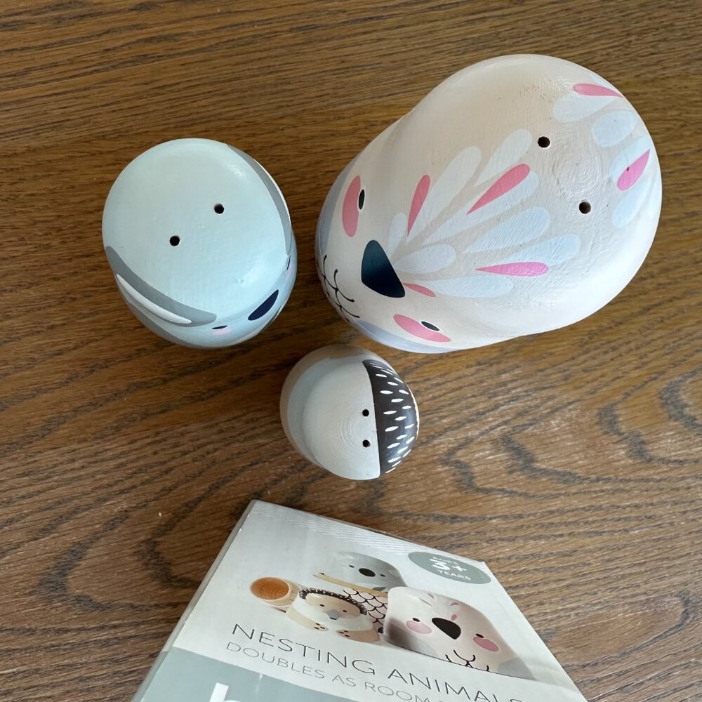 NWOT Australian Animals Nesting Dolls Wooden Toy Koala Echidna Galah - Picture 9 of 10